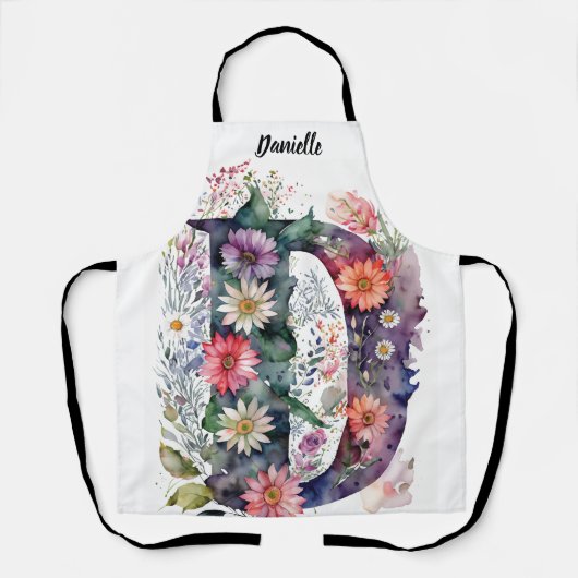 キスザ調理師フードシェフキッチンBBQベイカーモノグラム エプロン (正面)