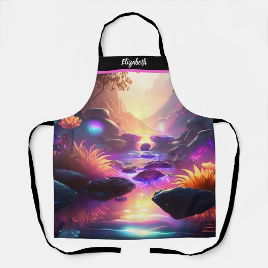 キスザ調理師フードシェフキッチンBBQベーカーファンタジー エプロン (正面)