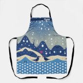 キスザ調理師フードシェフキッチンBBQベーカー冬 エプロン (正面)