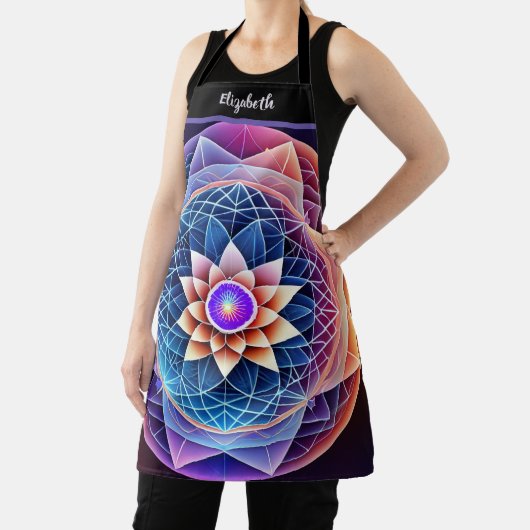 キスザ調理師フードシェフキッチンBBQベーカー曼荼羅 エプロン (インサイチュ)