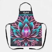 キスザ調理師フードシェフキッチンBBQベーカーLotus エプロン (正面)