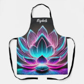 キスザ調理師フードシェフキッチンBBQベーカーLotus エプロン (正面)