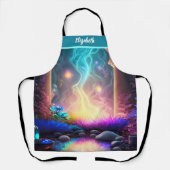 キスザ調理師フードシェフキッチンBBQベーカーNeon エプロン (正面)