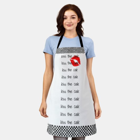 キスザ調理師 エプロン (着用した状態)