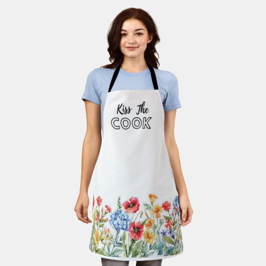 キスザ調理師 エプロン (着用した状態)