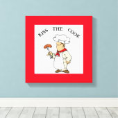 「キスザ調理師」シェフ キャンバスプリント (インサイチュ (ウッドフロア))