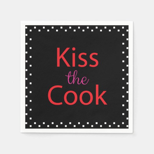 キスザ調理師 スタンダードカクテルナプキン (正面)