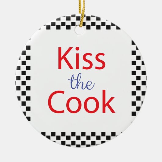 キスザ調理師 セラミックオーナメント (正面)