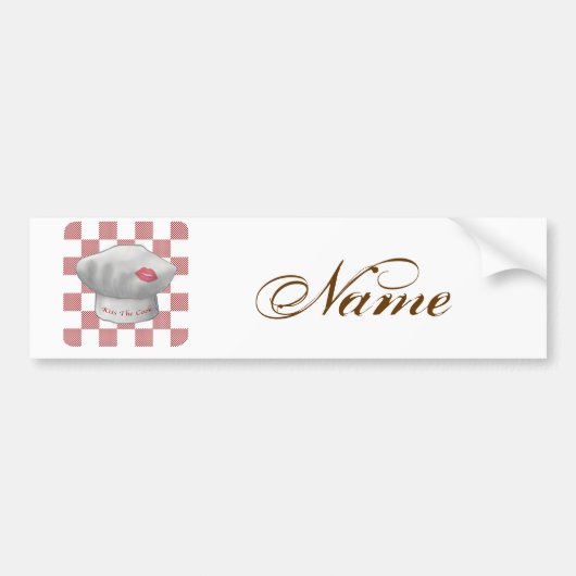 キスザ調理師 バンパーステッカー (正面)