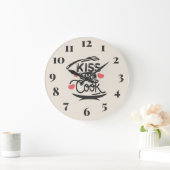 キスザ調理師 ラージ壁時計 (ホーム)
