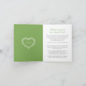 キスシーン ミストルートゥー ウィンター ウェディング 緑 白 ライブ ストリーミング 案内状 (内部)