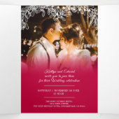 キスツリー 赤 白 結婚式 料理 オプション 返信 三つ折り招待状 (内部中)