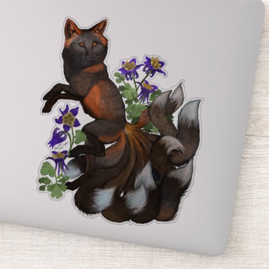 キストンとオダマキ（植物）の花 シール (詳細)