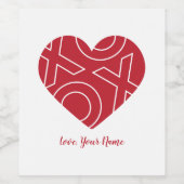 キスハグハートワインラベル ワインラベル (シングルラベル)