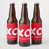 キスハグ赤と白ビールラベル ビールラベル (ボトル)