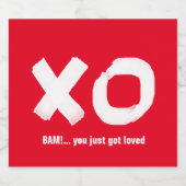 キスハグ赤と白ビールラベル ビールラベル (シングルラベル)