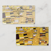 キスバイクリムトアールヌーボー金ゴールドパターンデザイン 名刺 (正面/裏面)