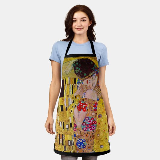 キスバイグスタフクリムトヴィンテージアールヌーボー エプロン (着用した状態)