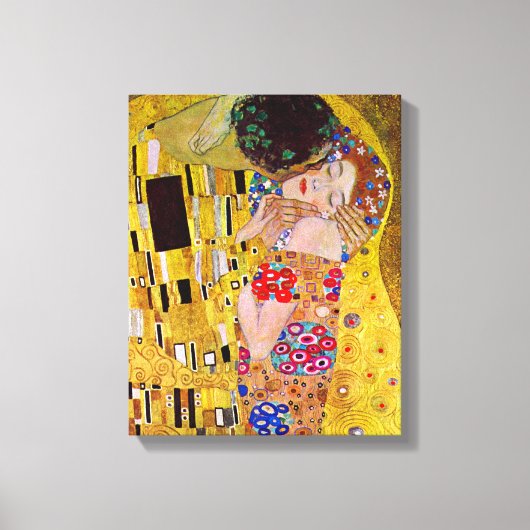 キスバイグスタフクリムトヴィンテージアールヌーボー キャンバスプリント (正面)