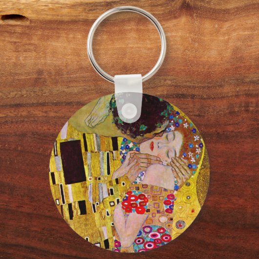 キスバイグスタフクリムトヴィンテージアールヌーボー キーホルダー (裏面)