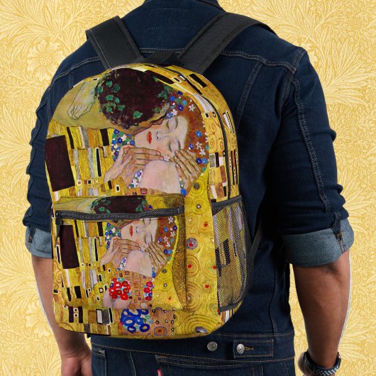 キスバイグスタフクリムトヴィンテージアールヌーボー プリントバックパック
