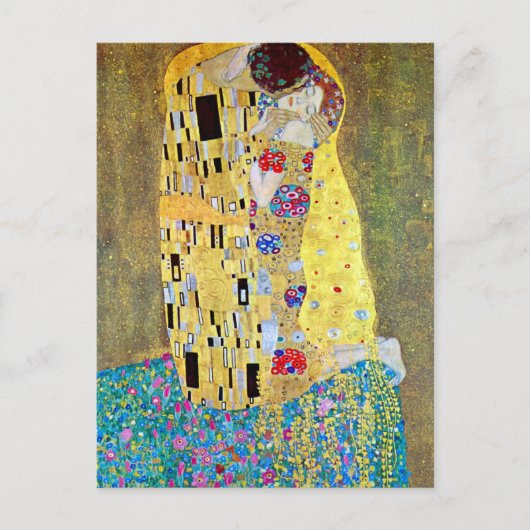 キスバイグスタフクリムトヴィンテージアールヌーボー ポストカード (正面)