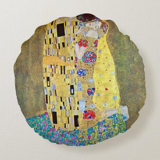 キスバイグスタフクリムトヴィンテージアールヌーボー ラウンドクッション (裏面)