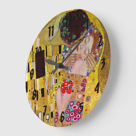 キスバイグスタフクリムトヴィンテージアールヌーボー ラージ壁時計 (傾斜)