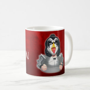 キスバンドゴム製アヒル- CelebriDucksジーン・シモンズ コーヒーマグカップ
