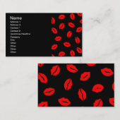 キスパターン黒赤 名刺 (正面/裏面)