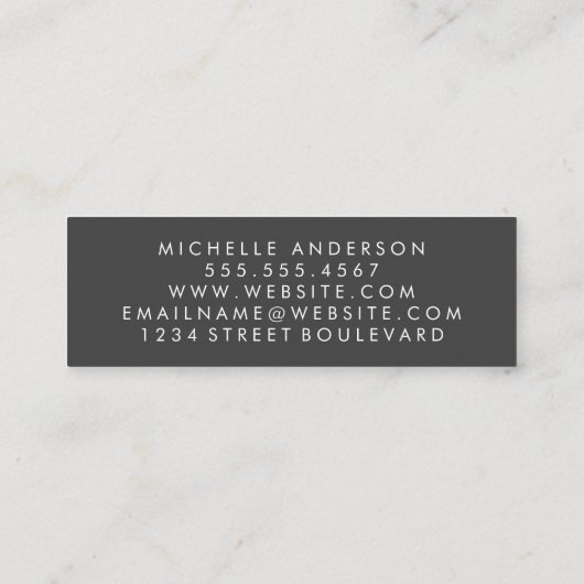 キスパターン スキニー名刺 (裏面)