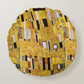 キスパターンbyグスタフクリムト,アールヌーボー ラウンドクッション (正面)