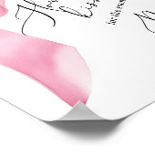 キスピンクボウスクリプトブライダルシャワー ポスター (角)