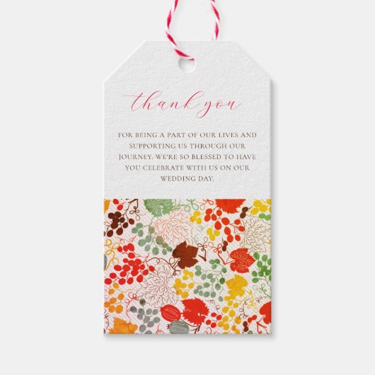 キスフランスのした甘いベリーの葡萄の結婚花 ギフトタグ (正面)