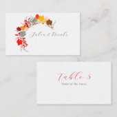 キスフランスのした甘いベリーの葡萄の結婚花 プレイスカード (正面/裏面)