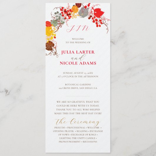 キスフランスのした甘いベリーの葡萄の結婚花 プログラム (正面)