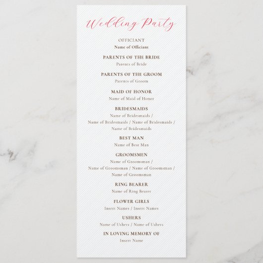 キスフランスのした甘いベリーの葡萄の結婚花 プログラム (裏面)