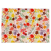 キスフランスのした甘いベリーの葡萄の結婚花 ラージペーパーバッグ (裏面)