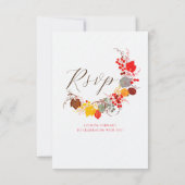 キスフランスのした甘いベリーの葡萄の結婚花 出欠カード (裏面)