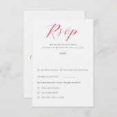 キスフランスのした甘いベリーの葡萄の結婚花 出欠カード (正面/裏面)