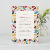 キスフランスのした甘いベリーの葡萄の結婚花 招待状 (スタンド正面)