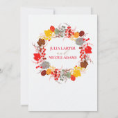 キスフランスのした甘いベリーの葡萄の結婚花 招待状 (裏面)