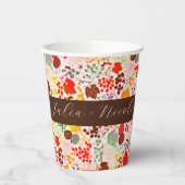 キスフランスのした甘いベリーの葡萄の結婚花 紙コップ (左)