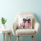 キスフランスのハロウィーンブルドッグキャット引用文ピンクXL クッション (椅子)