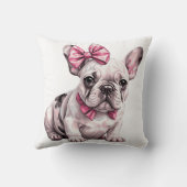キスフランスのハロウィーンブルドッグキャット引用文ピンクXL クッション (裏面)