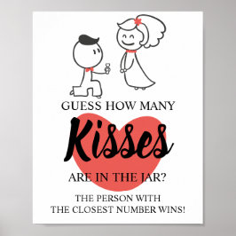 キスブライダルシャワーゲームの数 ポスター