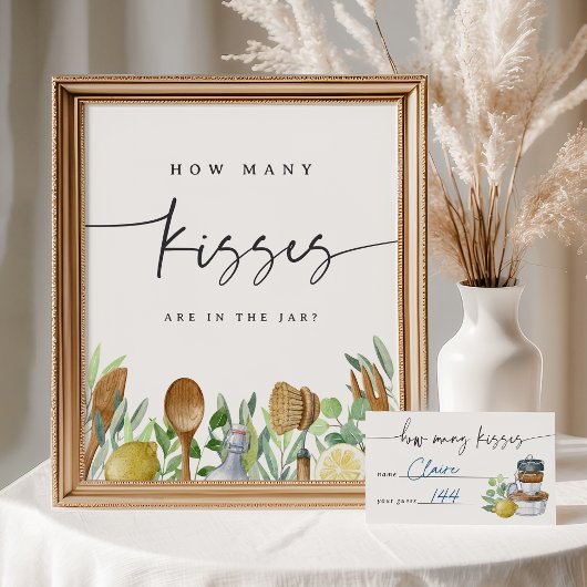 キスブライダルシャワーゲームの数 ポスター