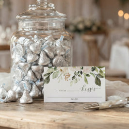 キスブライダルシャワーゲーム推測カード数 プレイスカード