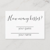 キスブライダルシャワーゲーム推測カード プレイスカード (正面)