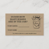 キスブライダルシャワーゲ素朴ームカード プレイスカード (正面)